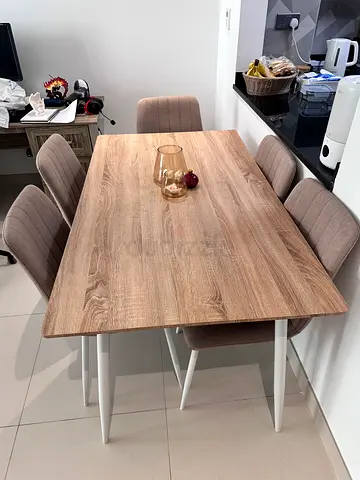 6 Seater Brown Dining Set