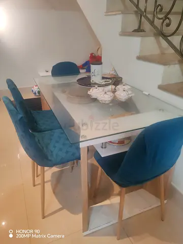 Dining table with four chairs for  urgent sale