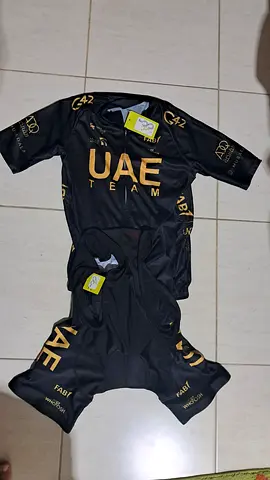 UAE Team Cycling Jersey - Black/Gold, Size L