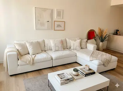 Marina home white color sectional sofa