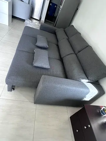 IKEA Esklstuna L Shape Sofa Bed Gray Good condition