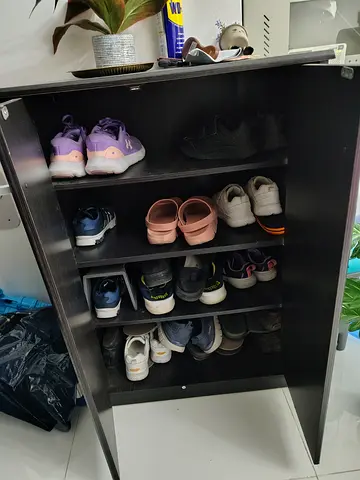 IKEA shoe cabinet - dark brown, 3-tier storage