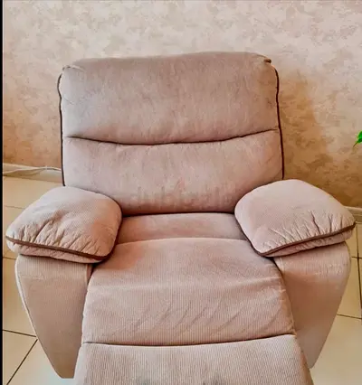 Beige Single Recliner Armchair - Comfortable Lounge Chair 4 pcs set