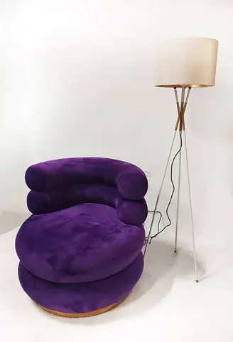 2 x Purple Design Chairs