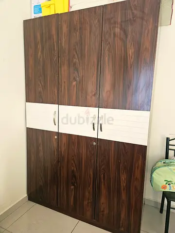 3-Door Wooden Wardrobe — Good Condition - Home centre