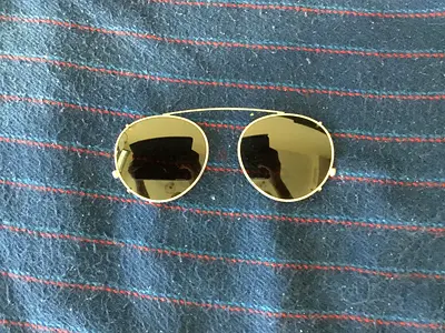 Vintage Round-Frame Clip-On Sunglasses