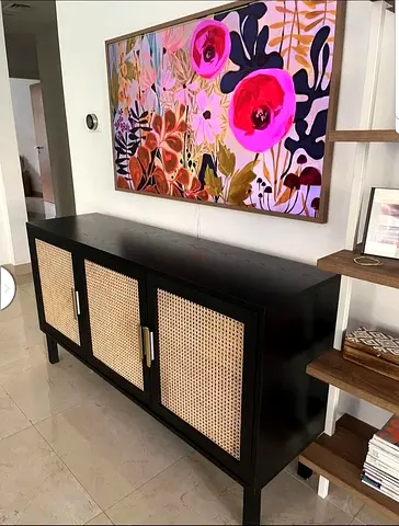 Rattan side board
