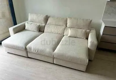 IKEA Esklstuna L Shape Sofa Bed Beige Excellent condition
