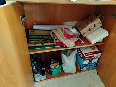 2 door cabinet with shelf