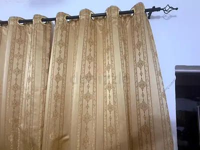 Curtains with rod