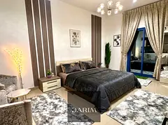 Furnished studio in Al Nuaimiya C | High floor | Rented AED 3,100/month | Parking | Smart lock | AED