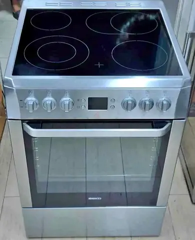 Stainless Steel Electric Cooker with Ceramic Hob and Oven