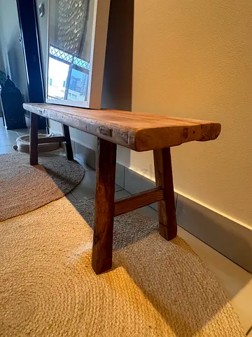 Solid Rustic Wooden Bench - The Attic
