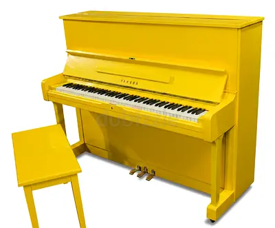 YAMAHA U1 Glossy Lemon Upright Piano – Custom Luxury Finish | Iconic Yamaha Sound