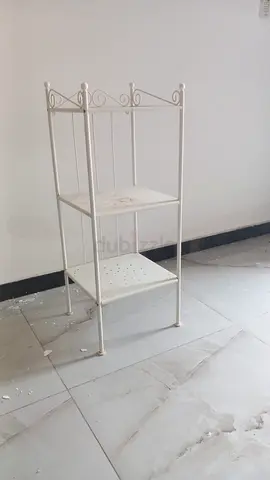 White Metal 2-Tier Shelving Unit / Bathroom Stand