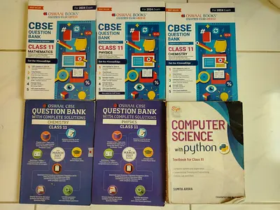 Set of Class 11 CBSE Guides  Question Banks (Maths, Physics, Chemistry, Computer Science)