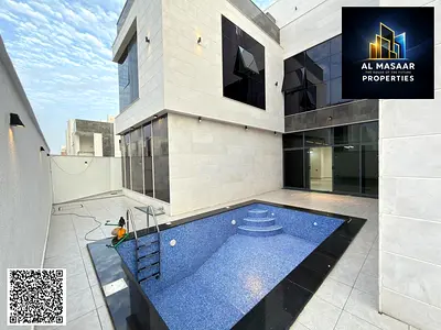 Corner villa in Al-Haliyo, 4000 sq ft, with a swimming pool, elevator, roof terrace, and very spaci