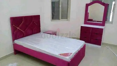 Brand New Pink Velvet Bed Frame with Matching Dresser and Nightstand - Queen