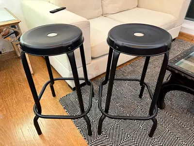 2x IKEA Raskog bar stools, black