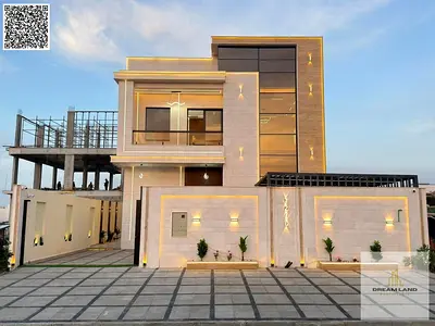 Luxury villa in Al Helio 2, Ajman, ready for immediate occupancy with high-end finishes and spacious living areas. Freehold ownership for all national