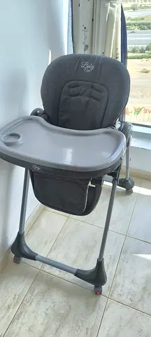 Babyhigh adjustable and foldable high chair with tray