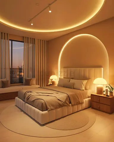 Modern upholstered queen bed