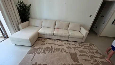 Ikea beige VIMLE 4_Seaters L shape sofa bed with mattress