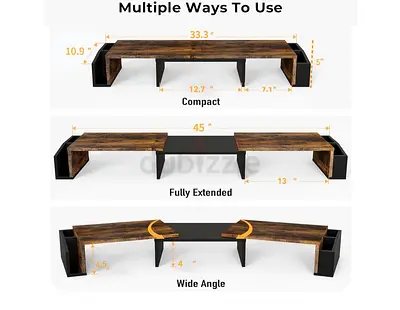 Adjustable Monitor Stand / Desk Organizer – Expandable