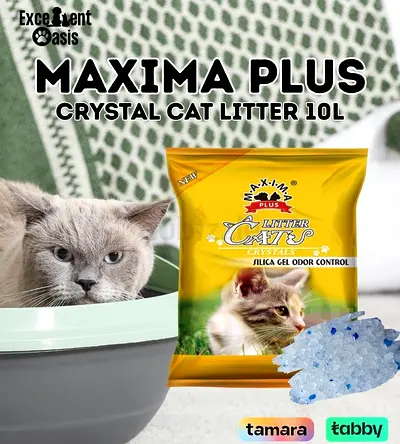 Maxima Plus Crystal Cat Litter - 10L (Silica Gel, Odor Control)