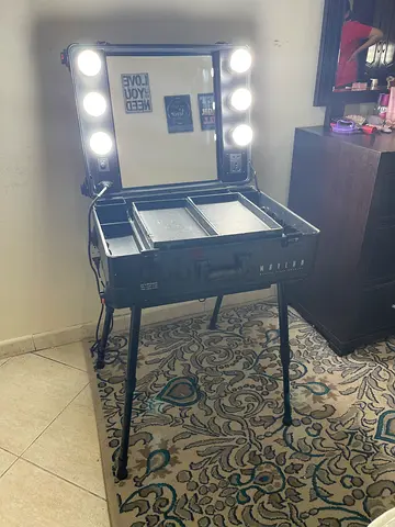 MAYLAN Makeup Stand Trolly case with light