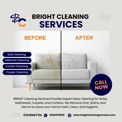 Bright cleaning services. Sofa mattress carpet curtains cleaning services