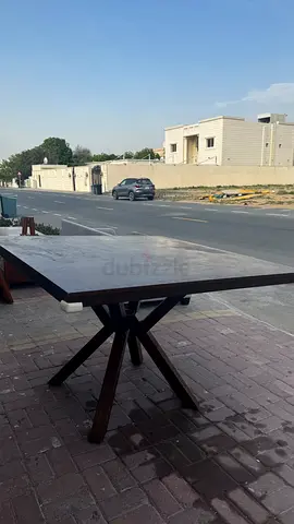 Solid Wood Dining Table - 4 Seater, Dark Finish