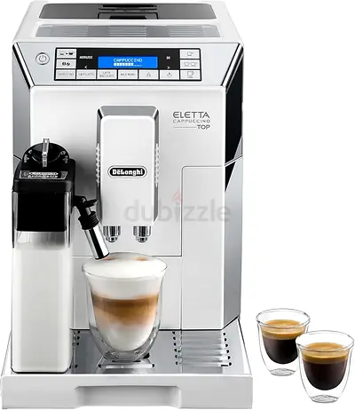 DeLonghi Eletta Cappuccino Top, Fully Automatic Coffee Machine, ECAM45760W, White