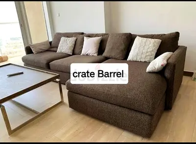 Crategbarrel L Shape Sofa Excellent condition