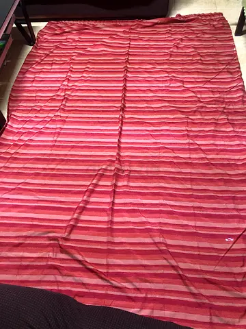 Big long window. Door curtain