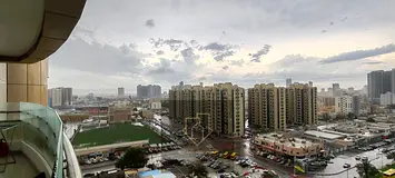 Excellent location - close to the Dubai and Sharjah exit - large area - parking
