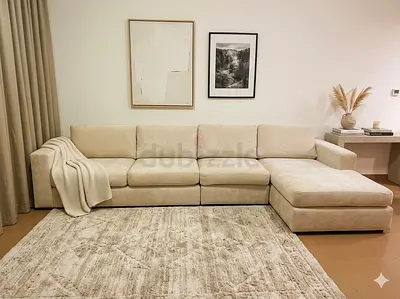 Home center Eterno beige color lshape sofa for sale