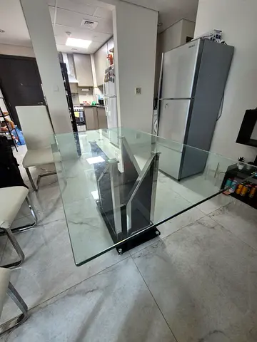 Glass Top Dining Table