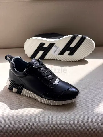 Hermes Black Chunky Sneakers with White Ribbed Sole - sizes 36 to 46