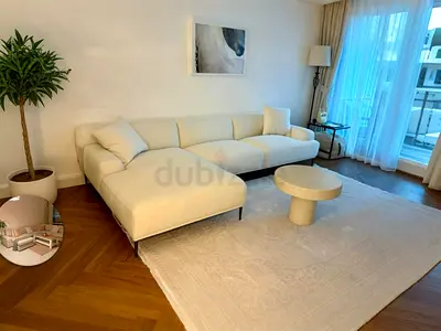 The Lóóm Collection L Shape Sofa Beige Good condition