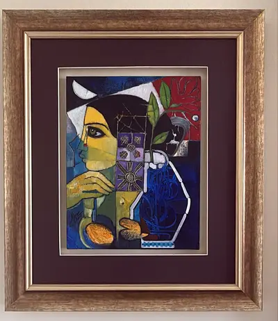 Framed Pakistani Painting - Abrar Ahmed