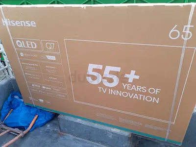 Hisense qled 65 inch Q7q smart 4k tv model 2025 just open box only 7days used stil original warranty