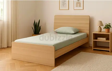 Single bed with mattress