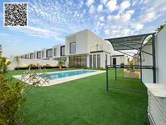 Luxury corner villa on 6200 sq ft with pool and garden, direct golf course view, ready for immediate