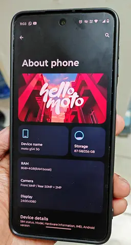 Motorola g54 5g 256gb 8gb black in good condition