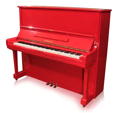 Yamaha U3 Glossy Red Mahogany Upright Piano – Luxury Finish | Grand-Like Power