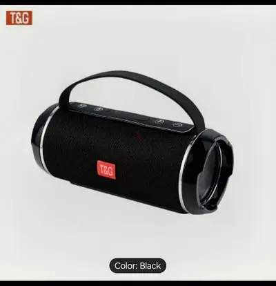 Portable TG 116C Bluetooth Wireless Speaker with Handle — Black