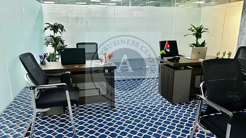 FITTED OFFICE FURNISHED IN PRIME LOCATION | DEWA CHILLER WIFI FREE