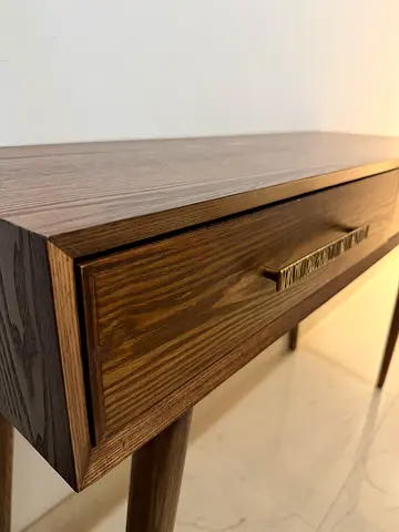 Solid Wood Vanity Dressing Table / Entry Hall Table in Dark Walnut