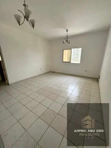 Beautiful and spacious one-bedroom apartment with living room in Sharjah, large space with built-in wardrobes, payment in 4 to 6 installments, very cl